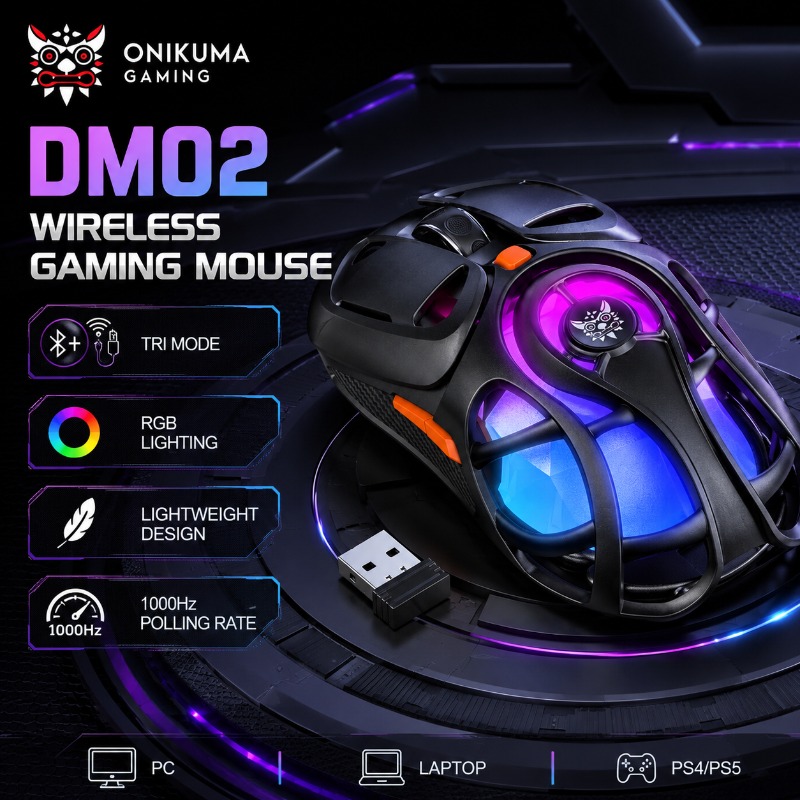 ONIKUMA DM02 Mouse Gaming Nirk - Gaming Console Buttons ulasan dan harga